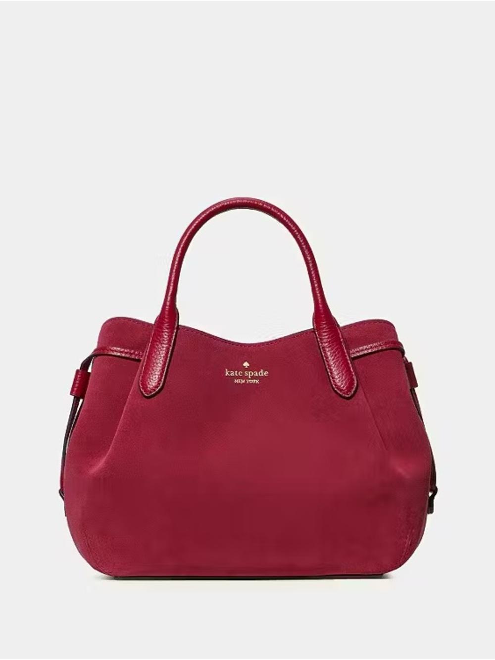 ♠️Kate Spade Dumpling Small Suede Satchel Crossbody Bag, Red Jam NWT